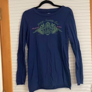 Juicy Couture! Size Large navy blue long sleeve fitted tee